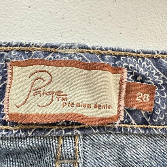 Paige Cloverdale Jeans Womens 28 Boot Cut Low Rise Stretch Denim Boho 28x33 USA - Picture 7 of 8